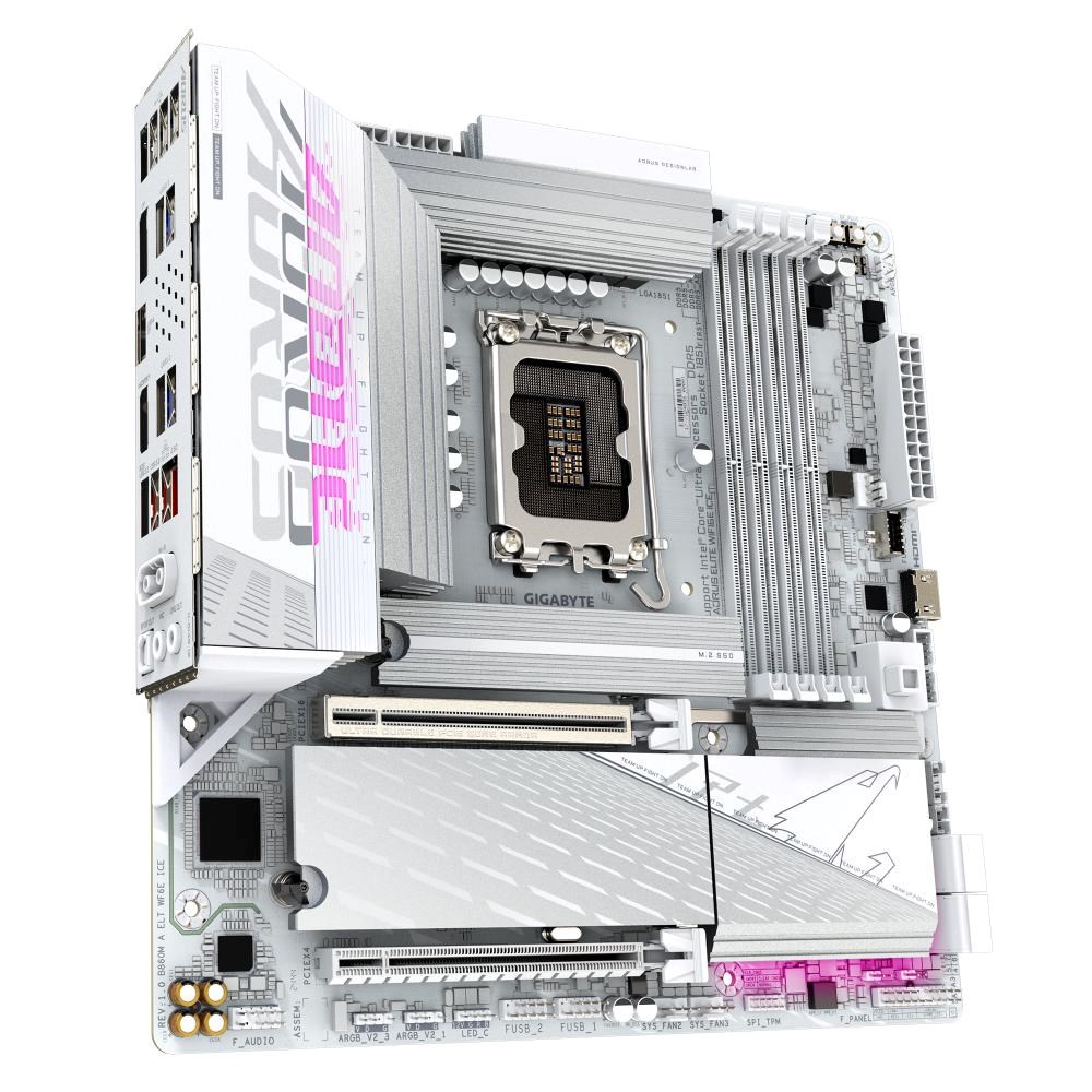 Płyta Socket LGA1851 Gigabyte B860M AORUS ELITE WIFI6E ICE - obrazek 5