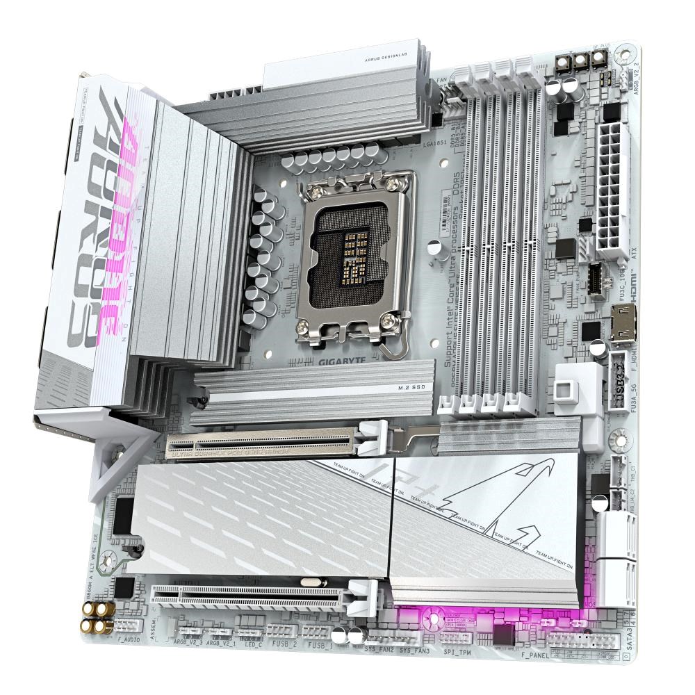 Płyta Socket LGA1851 Gigabyte B860M AORUS ELITE WIFI6E ICE - obrazek 4