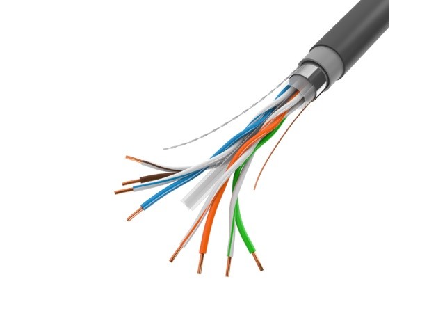 Kabel sieciowy FTP skrętka, Drut 305 m kat. 6 CU Czarny Zewnętrzny Lanberg - obrazek 2