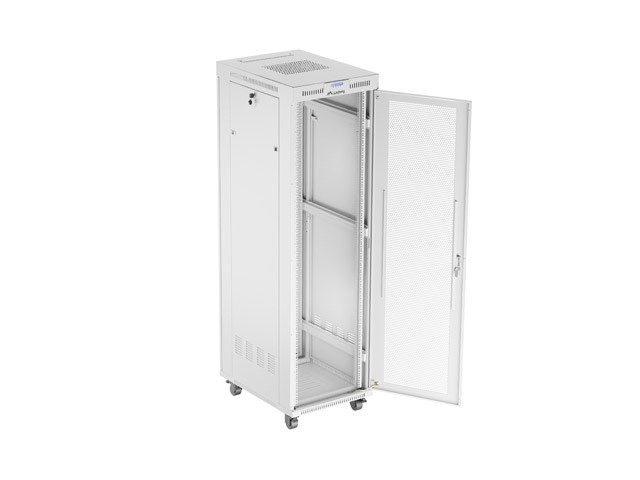 Szafa stojąca rack 19" 42U 600x800mm szara (drzwi przednie perforowane) LCD Lanberg - obrazek 2