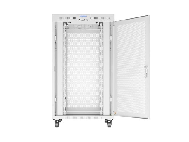 Szafa stojąca rack 19" 27U 800x1000mm szara (drzwi przednie perforowane) LCD Lanberg - obrazek 4