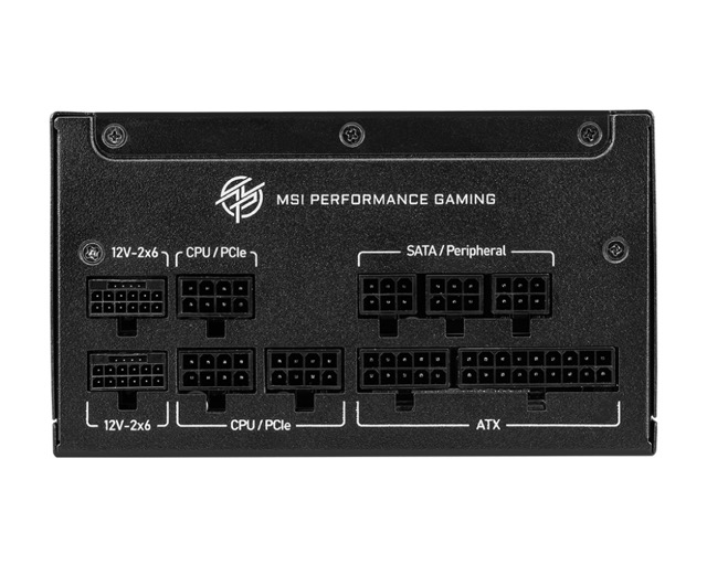 Zasilacz ATX 850W MSI MPG A850GS PCIE5 Modularny 80 Plus Gold - obrazek 3