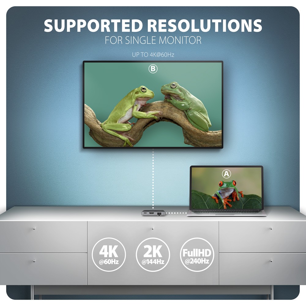 Stacja dokująca do laptopa USB Type-C 4K 1x HDMI 1x Ethernet 2x USB 3.0 1x USB-C PD 100W Axagon - obrazek 5