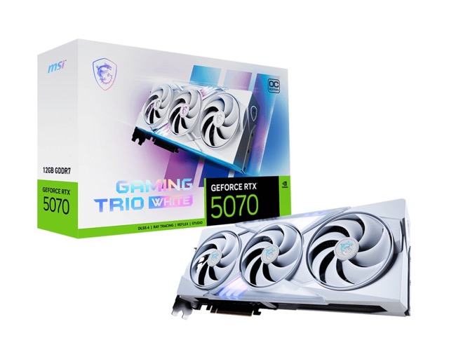GeForce RTX 5070 12GB MSI Gaming Trio OC White