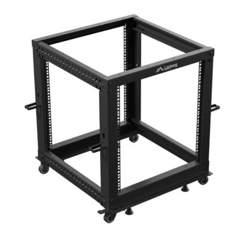 Szafa stojąca Open Rack rack 19'' 12U 600x600-1100mm regulowana Czarna Langberg - obrazek 4