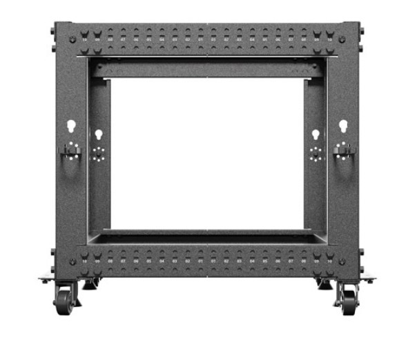 Szafa stojąca Open Rack rack 19'' 9U 600x600-1100mm regulowana Czarna Langberg - obrazek 3