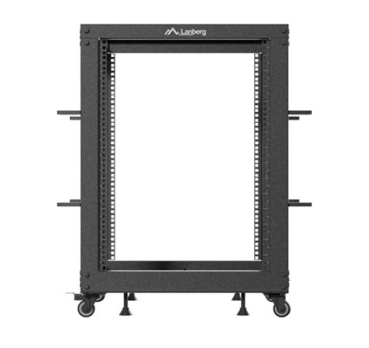 Szafa stojąca Open Rack rack 19'' 15U 600x600-1100mm regulowana Czarna Langberg - obrazek 3