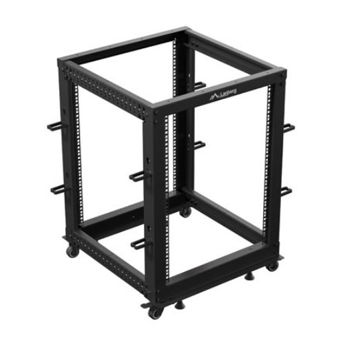 Szafa stojąca Open Rack rack 19'' 15U 600x600-1100mm regulowana Czarna Langberg - obrazek 4