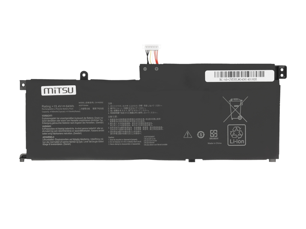 Bateria do laptopa Asus Zenbook Pro 15 OLED UX535L, UX535LH, UX535LI 15.4V 4190 mAh - obrazek 3