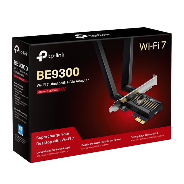Bezprzewodowa karta sieciowa PCI Express Wi-Fi 7 BE9300 TP-Link Archer TBE552E Bluetooth 5.4 - obrazek 5