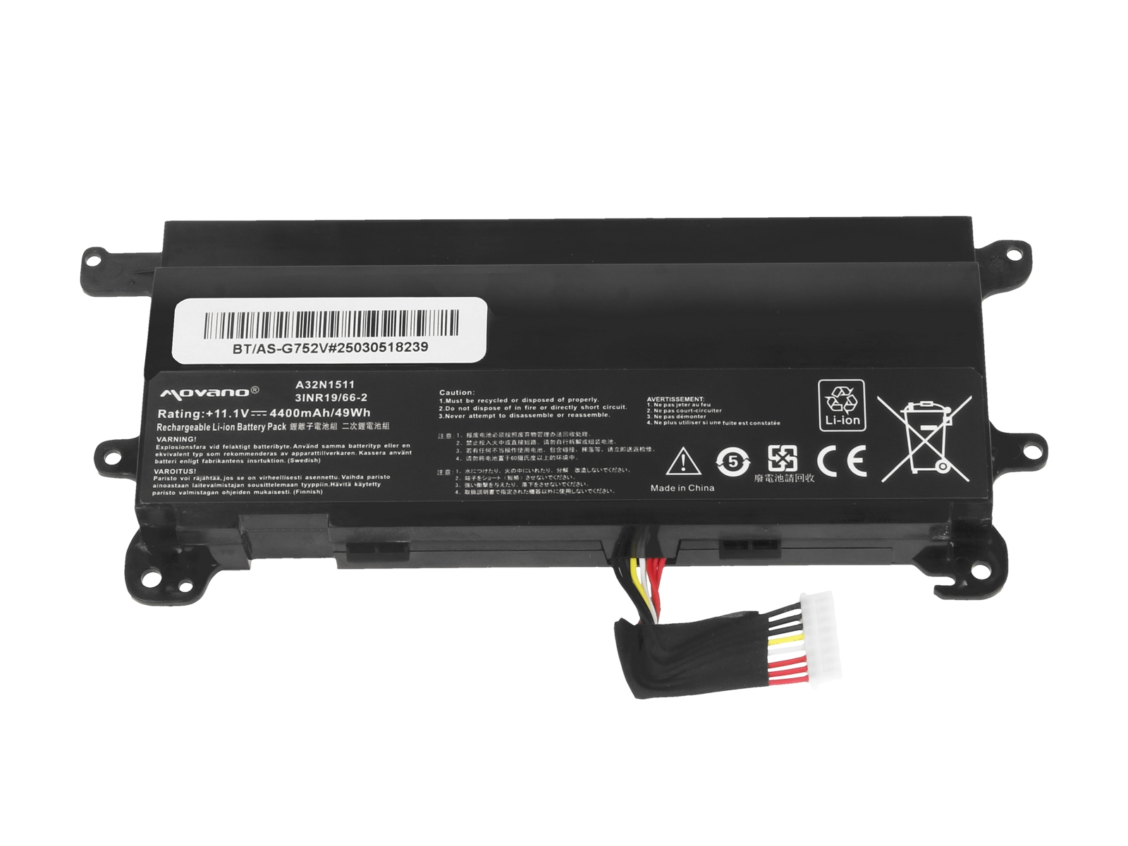 Bateria do laptopa Asus ROG G752V, G752VL, G752VY 11.1 V 4400 mAh - obrazek 4