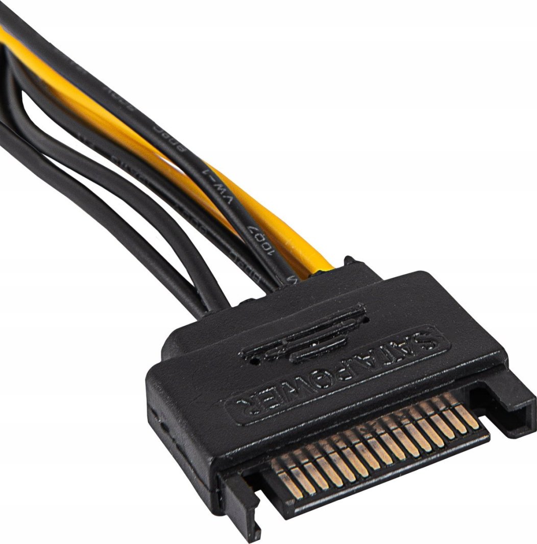 Adapter zasilania kart graficznych 2xSATA do PCI-E 6+2-pin Akyga - obrazek 2