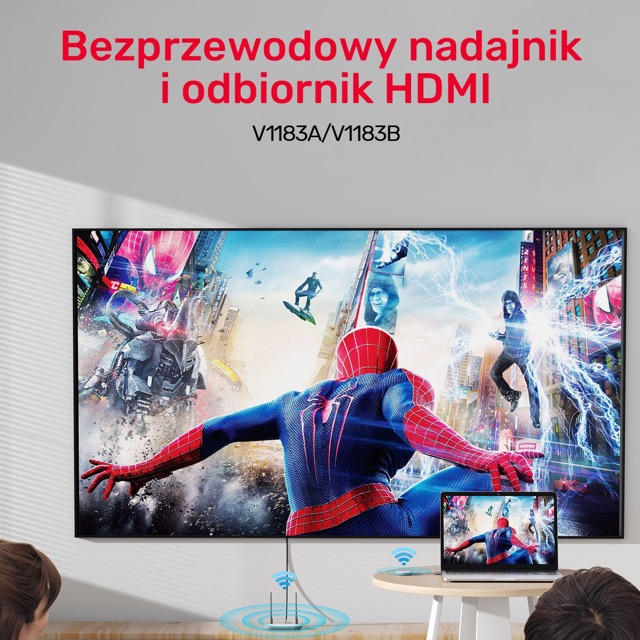 Bezprzewodowy Extender HDMI do 50m Full HD nadajnik obrazu HDMI Unitek - obrazek 5