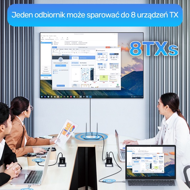 Bezprzewodowy Extender HDMI do 50m Full HD nadajnik obrazu HDMI Unitek - obrazek 4