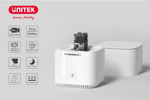 Stacja dokująca dla dysków 2 x SSD M.2 NVMe USB-C Unitek - obrazek 5