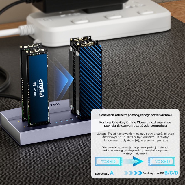 Stacja dokująca dla dysków 4 x SSD M.2 NVMe USB-C Unitek - obrazek 4