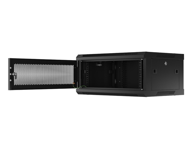 Szafa wisząca rack 19'' 4U 600x450mm szara (drzwi przednie perforowane) Langberg - obrazek 3