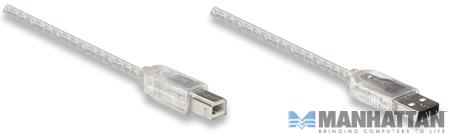 Kabel USB 2.0 A/B 3.0 m Manhattan - obrazek 2