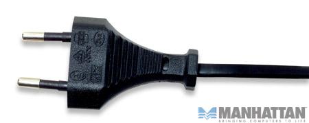 Kabel zasilający do laptopa 2 - pinowy 1.8 m Manhattan - obrazek 2