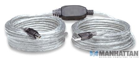 Kabel USB 2.0 A/B 11 m aktywny Manhattan - obrazek 3