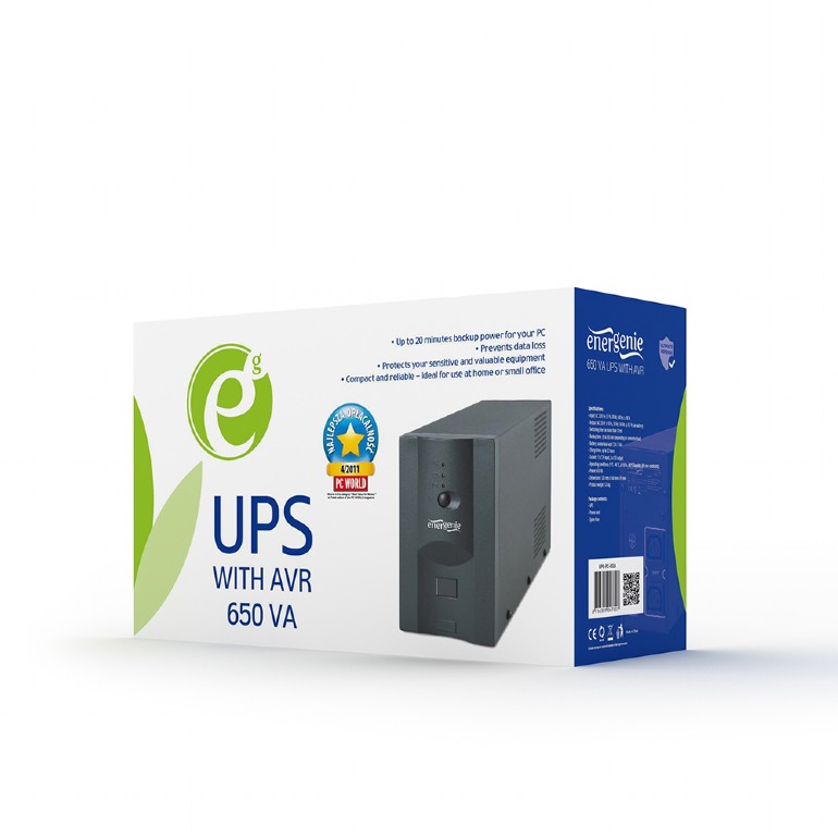 Zasilacz awaryjny UPS - EnerGenie UPS Line-Interactive 650VA - obrazek 2