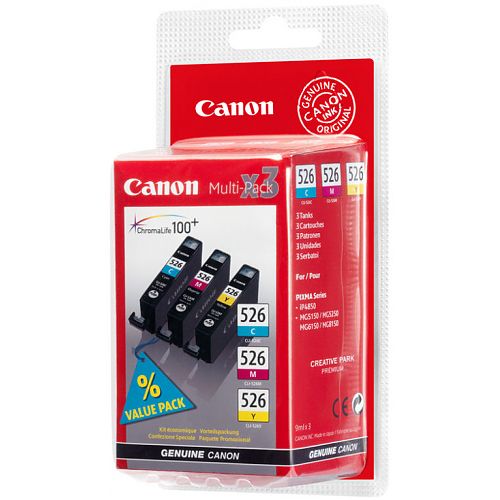 Tusze Canon CLI-526 Multipack CMY - obrazek 2
