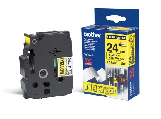 Taśma do drukarki etykiet Brother TZS651   Laminowana 24mm