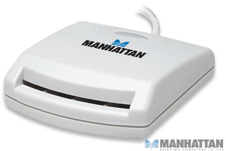 Czytnik kart Smart Card USB Manhattan Biały