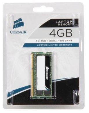 SODIMM PC-1066 DDR3 4GB CL7 Corsair - obrazek 3