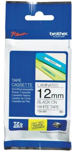 Taśma do drukarki etykiet Brother TZe231 12mm Czarne na Białym - obrazek 3