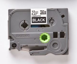 Taśma do drukarki etykiet Brother TZe335 12mm Biały na Czarnym - obrazek 2