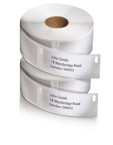 Taśma do drukarki etykiet Dymo LW 89 mm x 28 mm biała taśma/czarny nadruk - obrazek 3