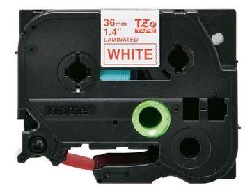 Taśma do drukarki etykiet Brother TZE262 36mm Czerwony na Białym - obrazek 2