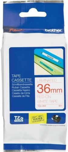 Taśma do drukarki etykiet Brother TZE262 36mm Czerwony na Białym - obrazek 3