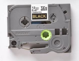 Taśma do drukarki etykiet Brother TZE334 12mm Złoty na Czarnym - obrazek 2