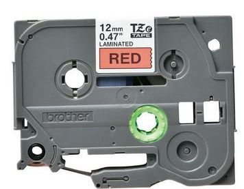 Taśma do drukarki etykiet Brother TZe431 12mm Czarne na Czerwonym - obrazek 2