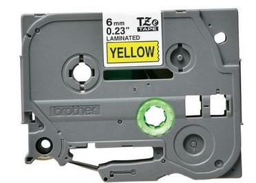 Taśma do drukarki etykiet Brother TZe611 6mm Czarny na Żółtym - obrazek 2
