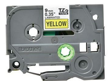 Taśma do drukarki etykiet Brother TZe621 9mm Czarny na Żółtym - obrazek 4