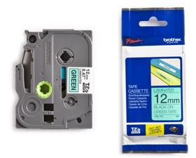 Taśma do drukarki etykiet Brother TZe731 12mm Czarny na Zielonym - obrazek 4