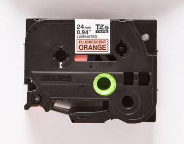 Taśma do drukarki etykiet Brother TZEB51 24mm Czarny na Fluorescencyjnym Pomarańczu - obrazek 2