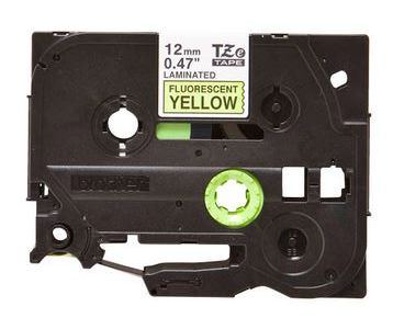 Taśma do drukarki etykiet Brother TZEC31 12mm Czarny na Fluorescencyjnym Żółtym - obrazek 4