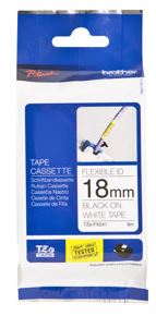 Taśma do drukarki etykiet Brother TZEFX241 18mm Czarny na Białym Flexible - obrazek 3