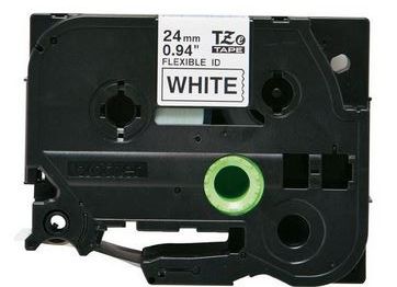 Taśma do drukarki etykiet Brother TZEFX251 24mm Czarny na Białym Flexible - obrazek 2