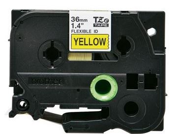 Taśma do drukarki etykiet Brother TZEFX661 36mm Czarny na Żółtym Flexible - obrazek 4