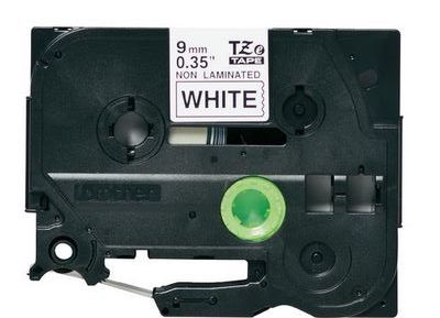 Taśma do drukarki etykiet Brother TZEN221 9mm Czarny na Białym - obrazek 2