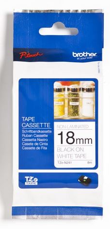 Taśma do drukarki etykiet Brother TZEN241 18mm Czarny na Białym - obrazek 3