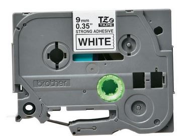 Taśma do drukarki etykiet Brother TZeS221 9mm Czarny na Białym - obrazek 4