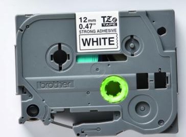Taśma do drukarki etykiet Brother TZeS231 12mm Czarny na Białym - obrazek 2
