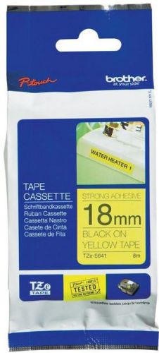 Taśma do drukarki etykiet Brother TZES641 18mm Czarny na Żółtym - obrazek 3