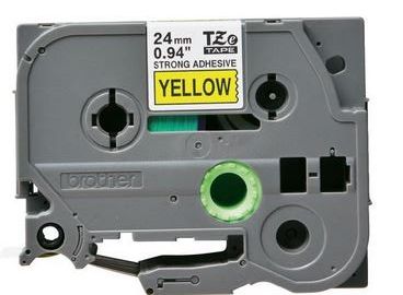 Taśma do drukarki etykiet Brother TZES651 24mm Czarny na Żółtym - obrazek 2